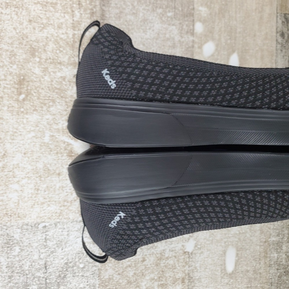 Keds Blisswalk Skimmer Womens Shoes Sz 7.5 Wide Black Knit Round Toe Slip On - Picture 8 of 12